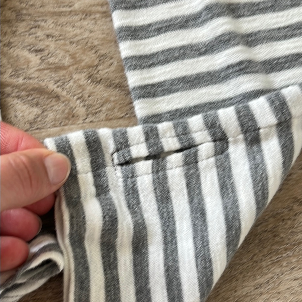 aerie Striped Long Sleeve Tee in Gray and White - Picture 4 of 5
